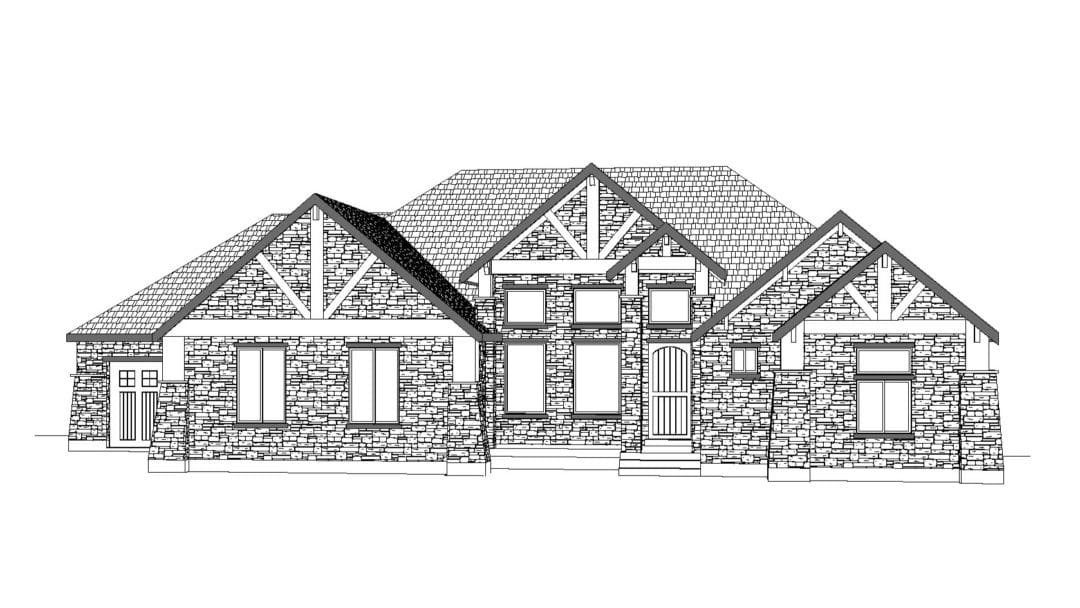 Oakcrest House Plan 3D