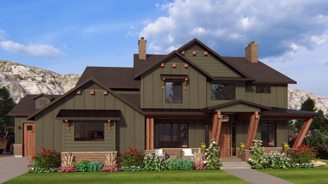 Mountain Grove - Craftsman House Plan Rendering