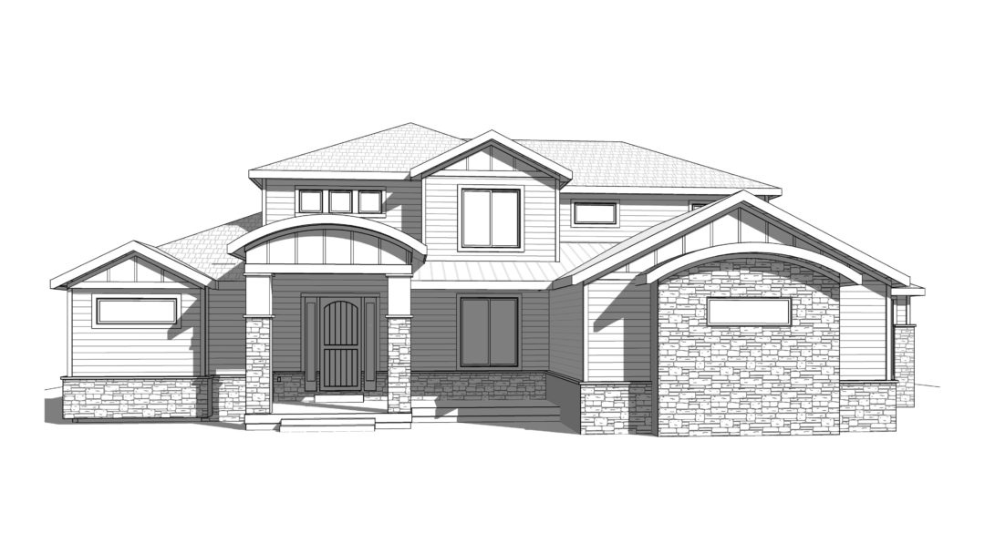 granite fork house plan 3d rendering