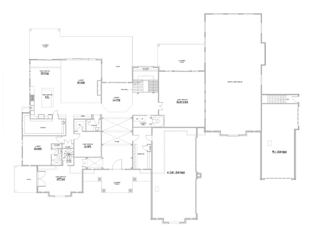 North Canyon Main Level House Plan