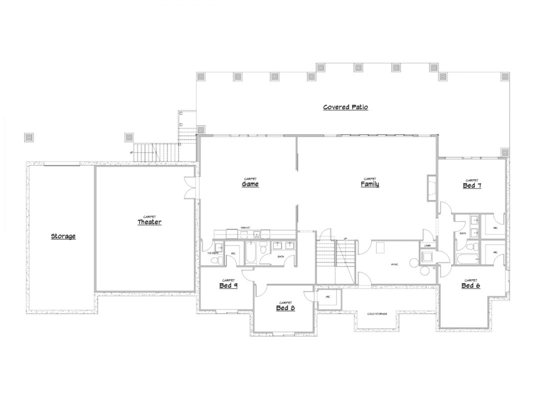 Grand Pointe Lower Level House Plan