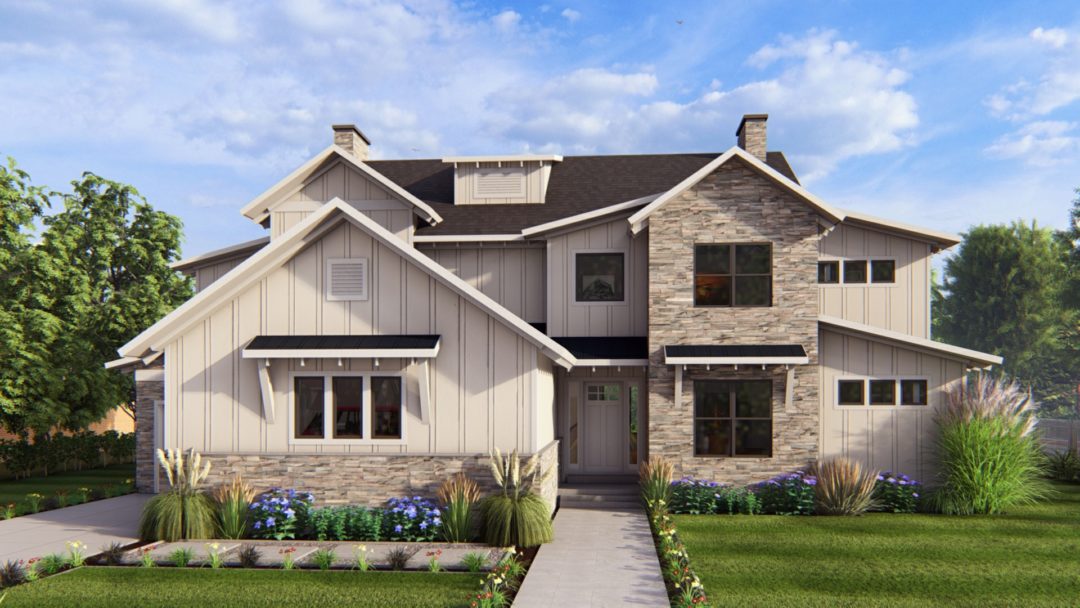 Granite Falls - Modern Farmhouse House Plan Rendering