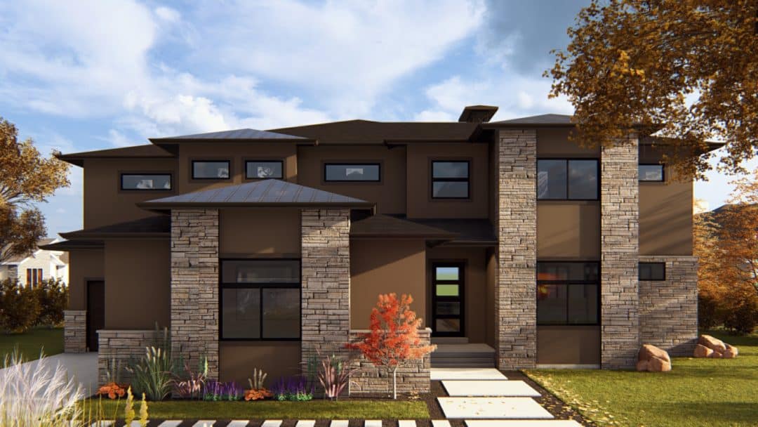Granite Falls - Prairie House Plan Rendering