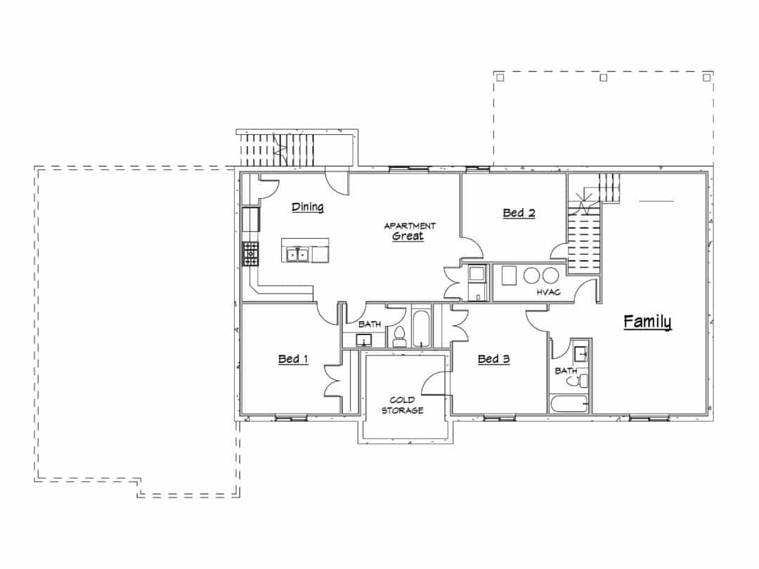 Denali House Plan Lower Level