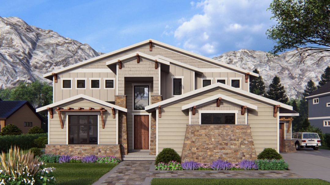 Bayview 'D' - Craftsman House Plan Rendering