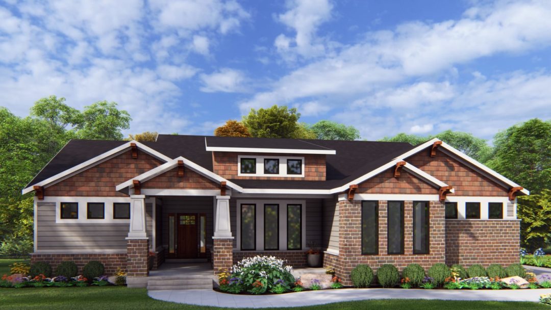 Oceanside - Craftsman House Plan Rendering