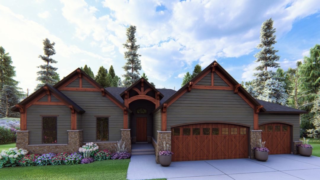 Cambridge - Mt.Rustic House Plan Rendering