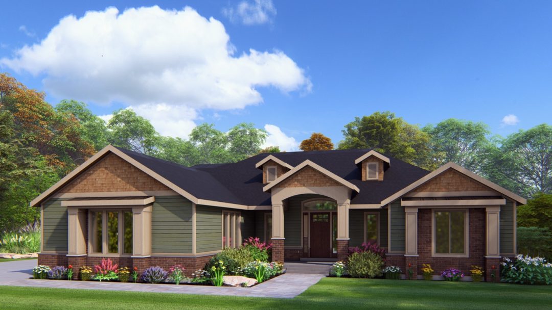 Churchill - Craftsman House Plan Rendering