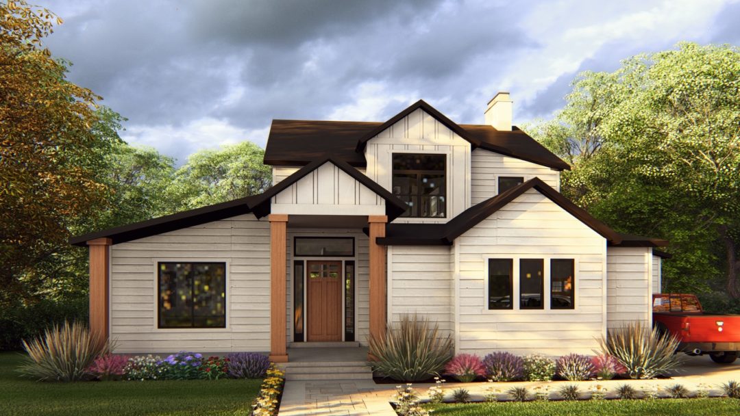 Scott's Bluff - Modern Farmhouse House Plan Rendering