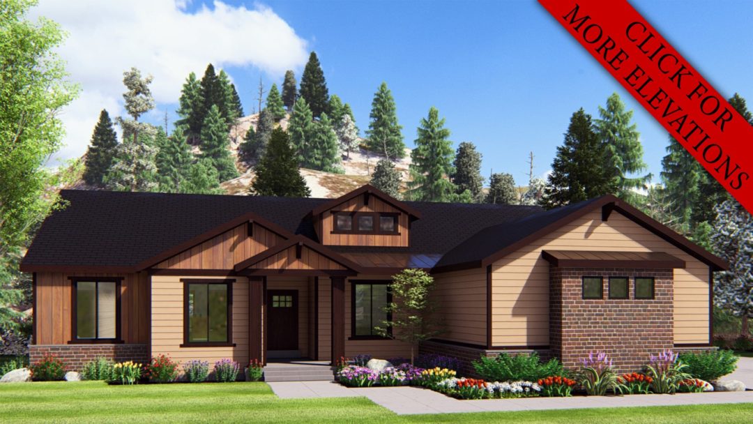 Cannon Beach - Craftsman House Plan Rendering