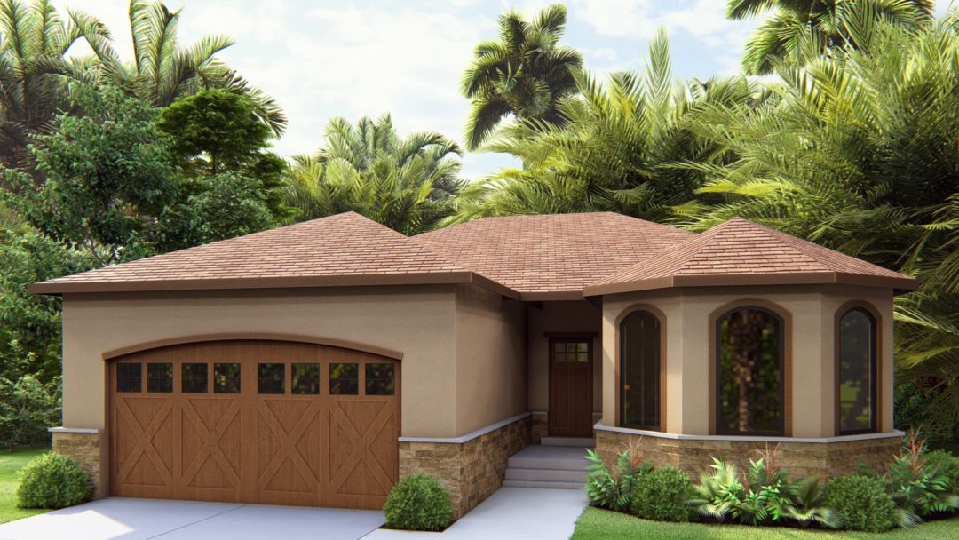 Emily - Mediterranean House Plan Rendering