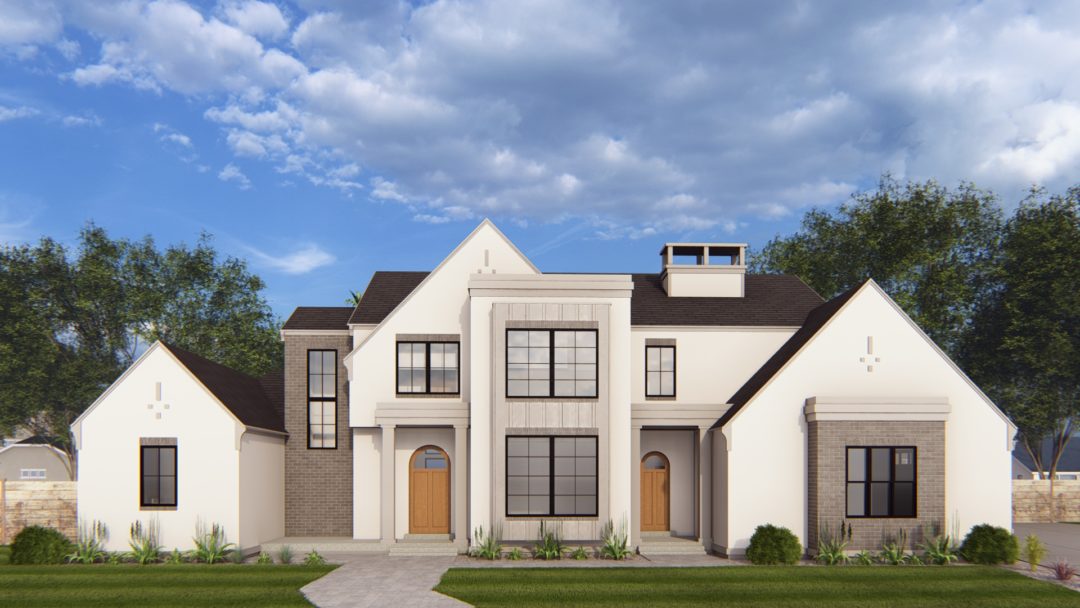 Grand Island - Ancient Modern House Plan Rendering