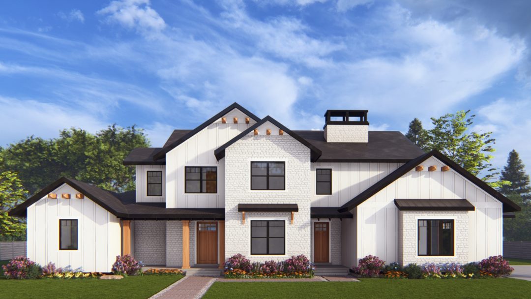 Grand Island - Modern Farmhouse House Plan Rendering