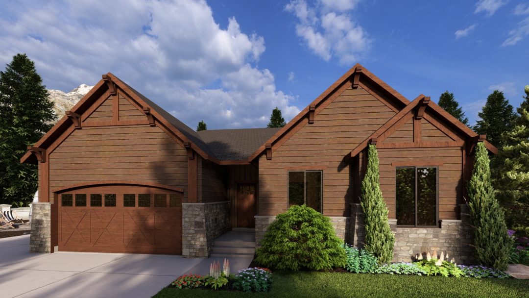 David - Mt. Rustic House Plan Rendering