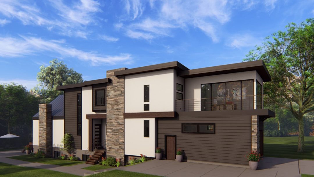 Skyline - Modern House Plan Rendering