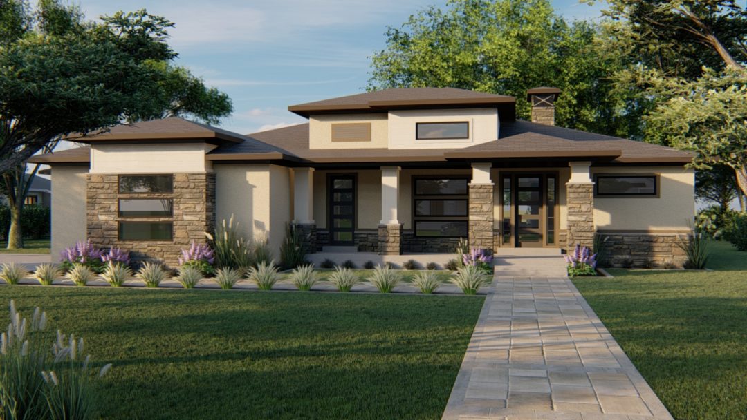 winchester prairie house plan 3d rendering