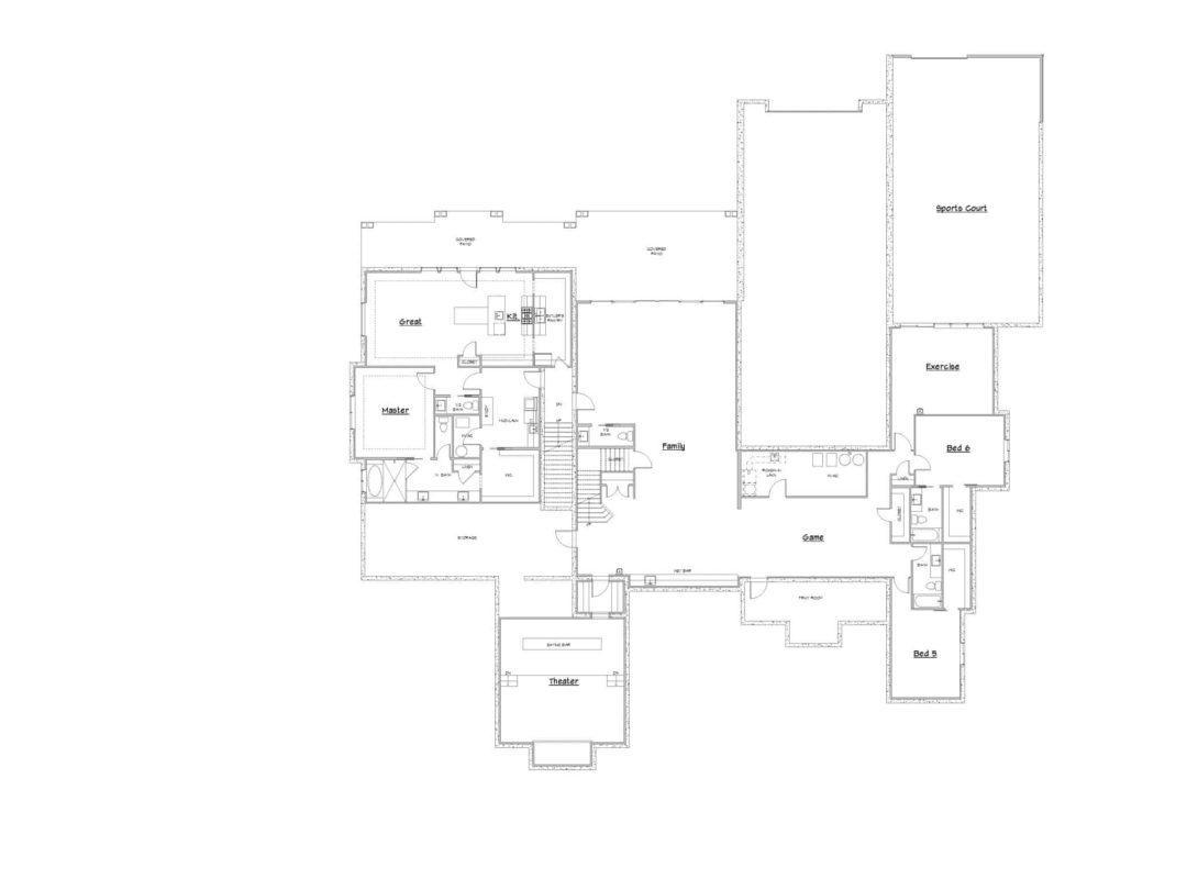 Canyon Pointe Lower Floor House Plan