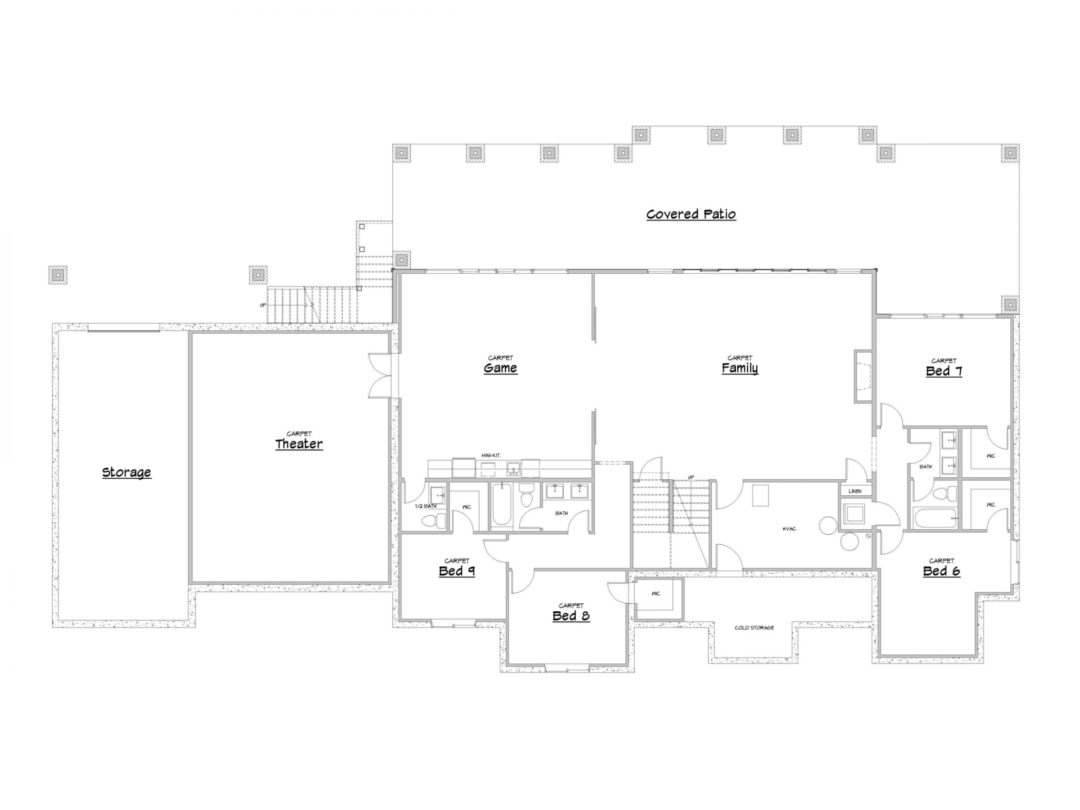 Grand Pointe Lower Level House Plan