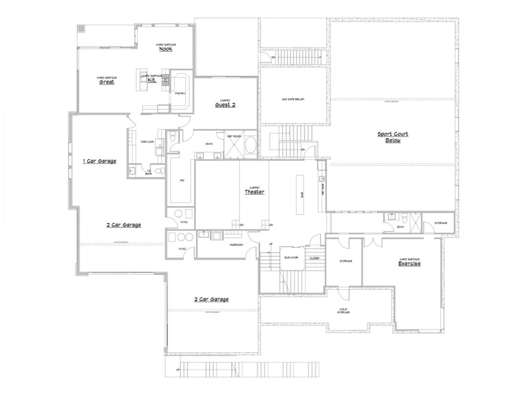 Glacier Pointe Lower Level House Plan