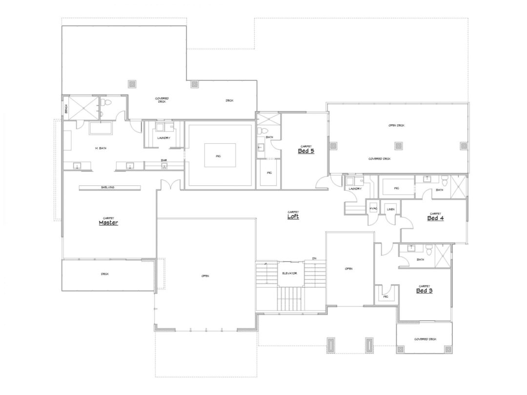 Glacier Pointe Upper Level House Plan