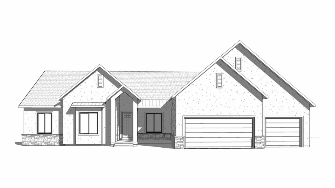 Sky Ridge House Plan Rendering