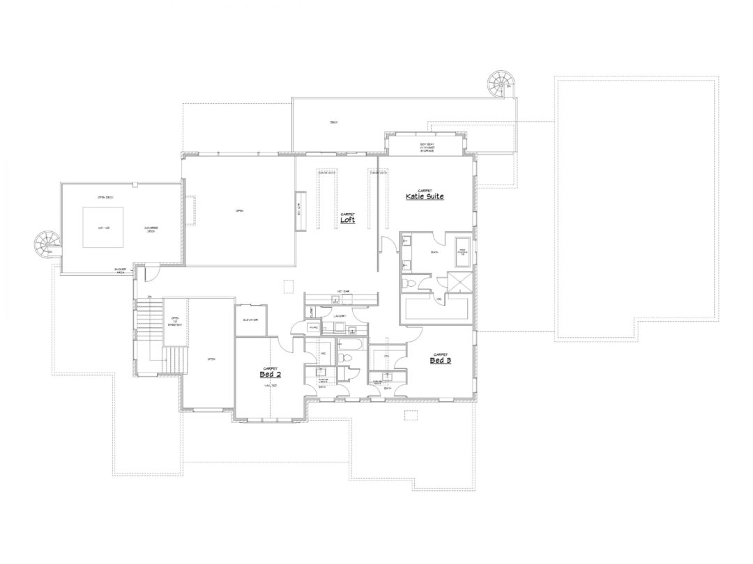 Stonehill Upper Level House Plan