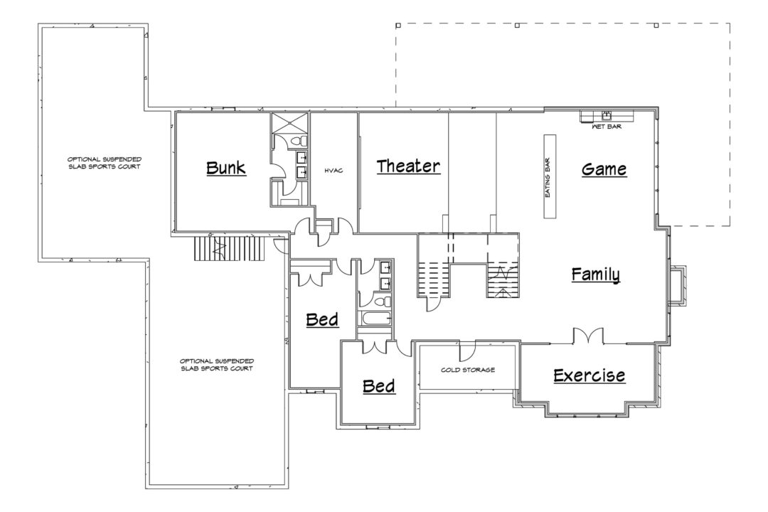 Cobblewood Lower Level House Plan