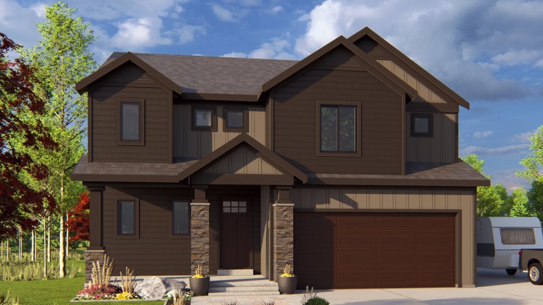 Montgomery - Mt. Rustic House Plan Rendering