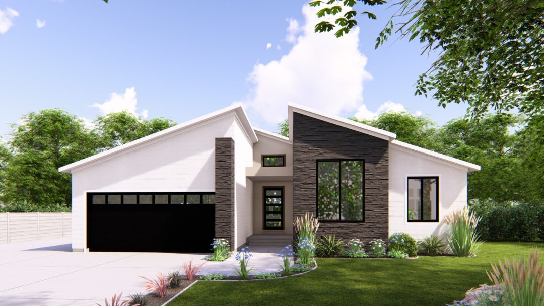 Marlington - Mt. Modern House Plan Rendering