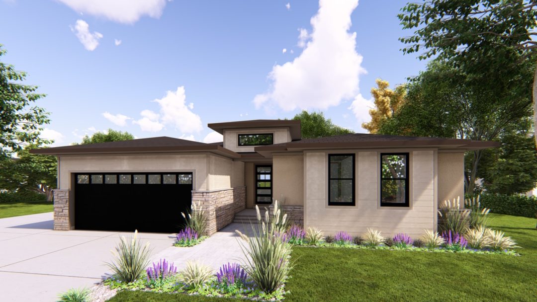 Marlington - Prairie House Plan Rendering