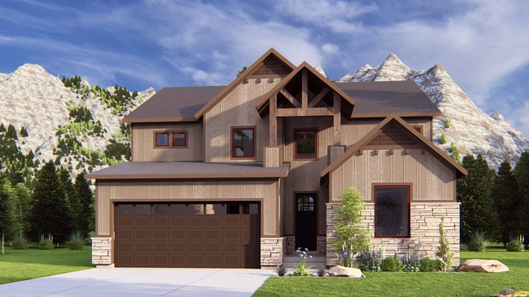 Mayflower - Mt. Rustic House Plan Rendering