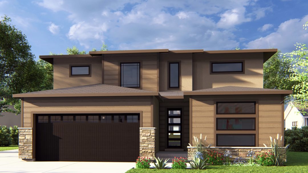 Mayflower - Prairie House Plan Rendering