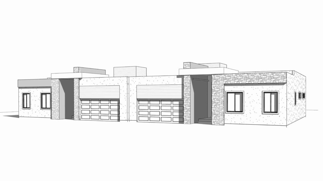 Lennon - Rambler House Plan Elevation