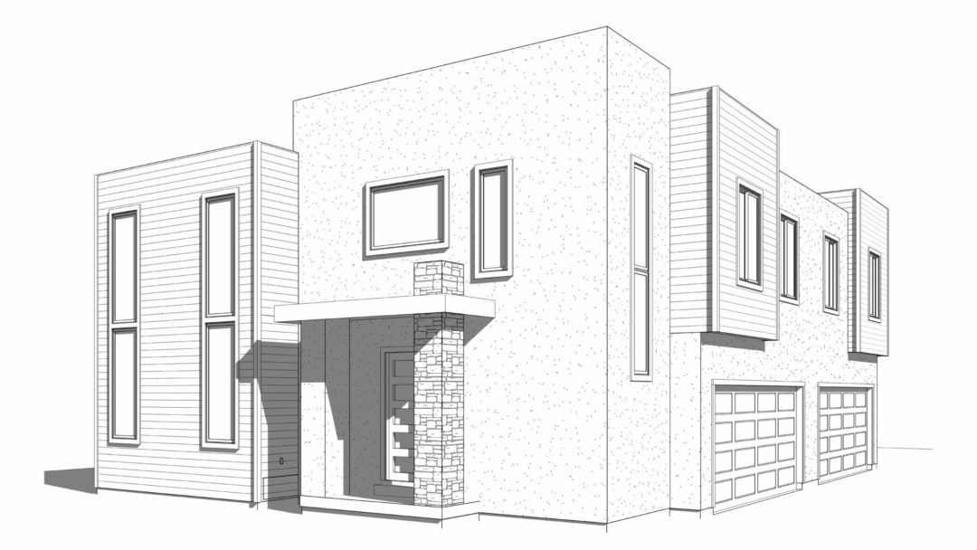 Lennon - Two Story House Plan Elevation