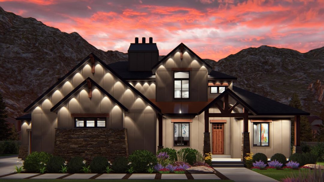 McLaren - Mt. Rustic House Plan Rendering