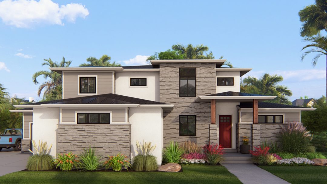 McLaren - Prairie House Plan Rendering