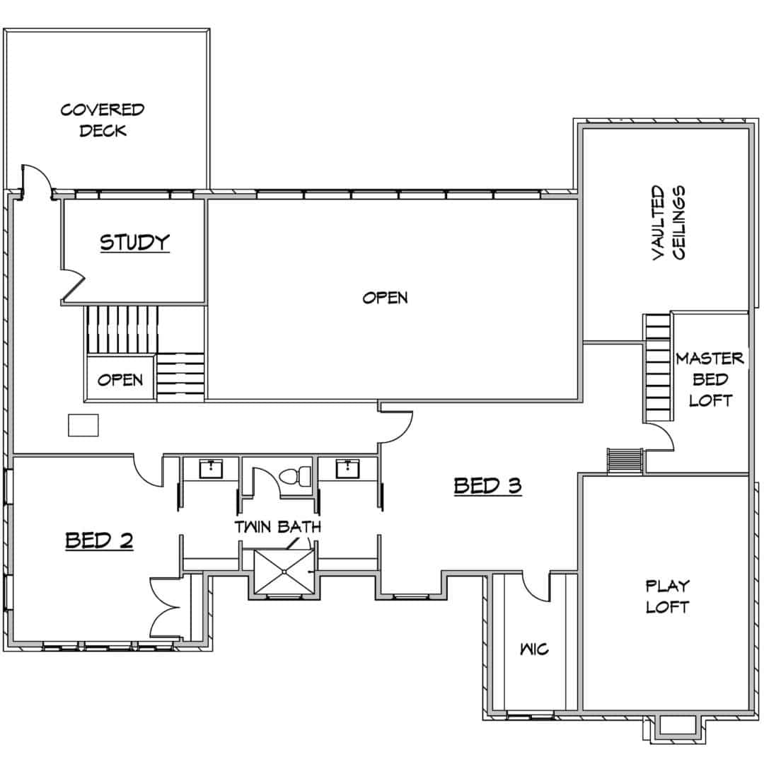 Tolcate Upper Level House Plan