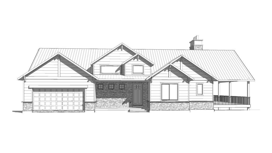 Piedmont House Plan Rendering