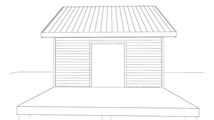 Argyle Shed House Plan Rendering