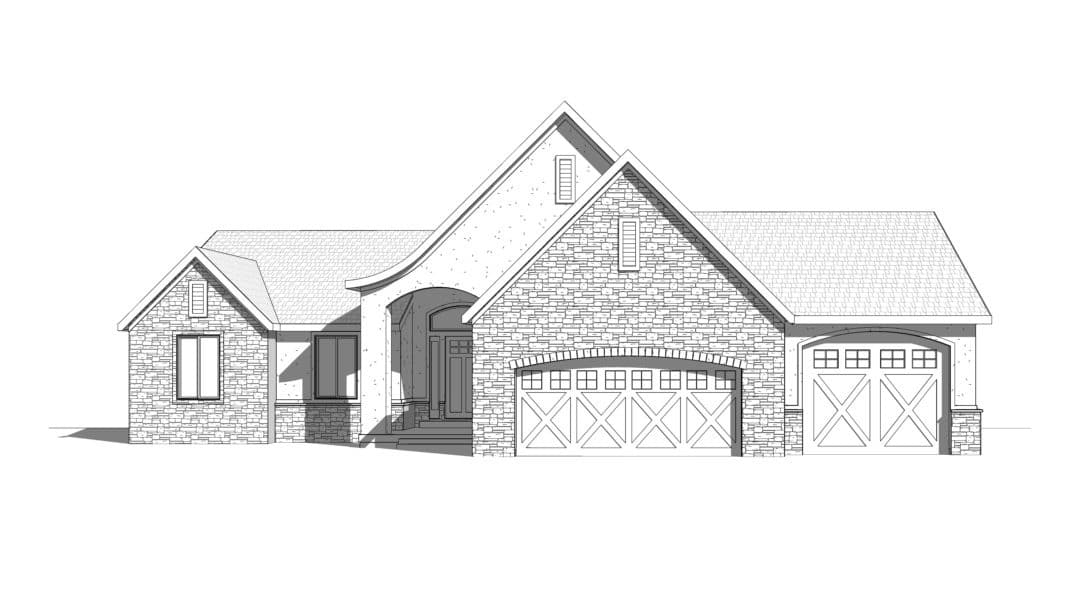 Clarksburg House Plan Rendering