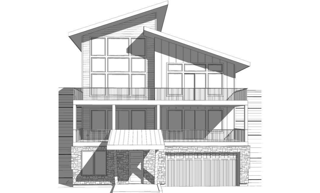 Hidden Lake House Plan Rendering