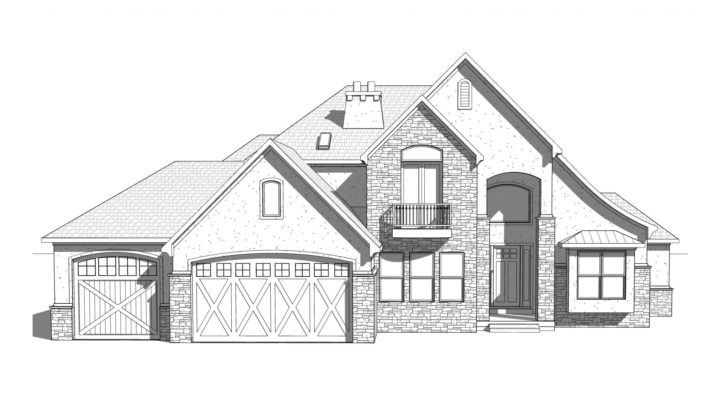 la foret house plan 3d rendering