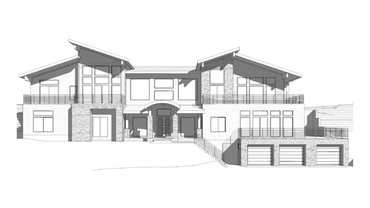 oak pointe house plan 3d rendering