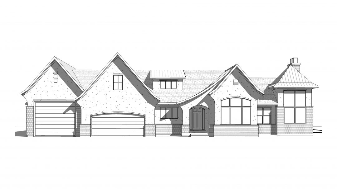 la rossiniere house plan 3d rendering
