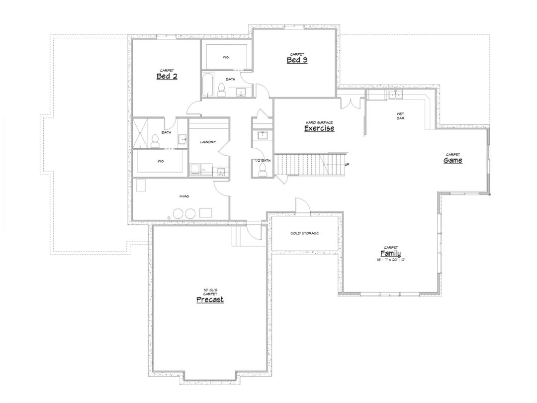 Rose Canyon Lower Level House Plan