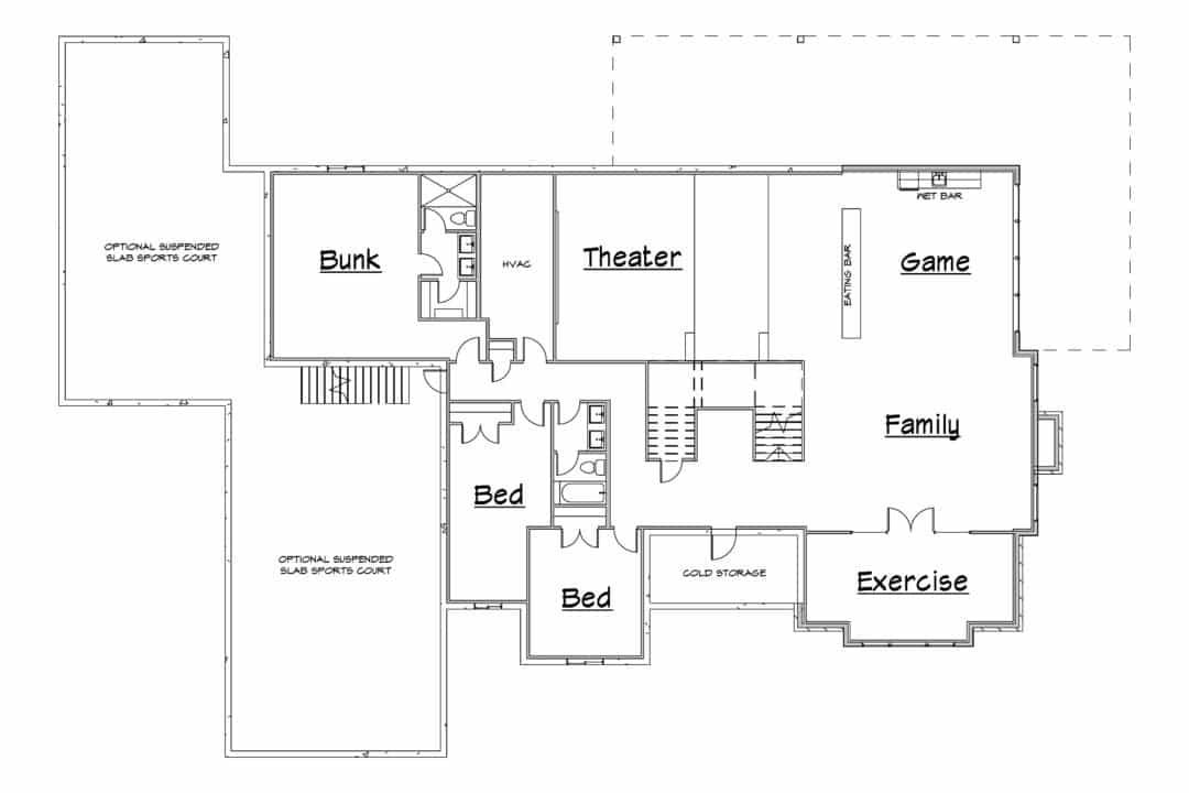 Cobblewood Lower Level House Plan