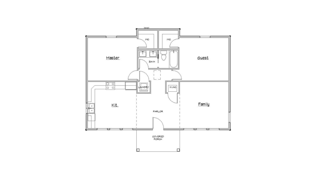 Turquoise Main Level House Plan
